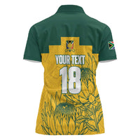 Custom South Africa Soccer Women Polo Shirt From Protea Roots We Rise - undefined