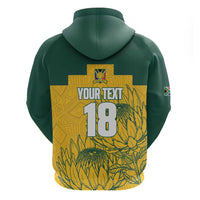 Custom South Africa Soccer Zip Hoodie From Protea Roots We Rise - Wonder Print Shop