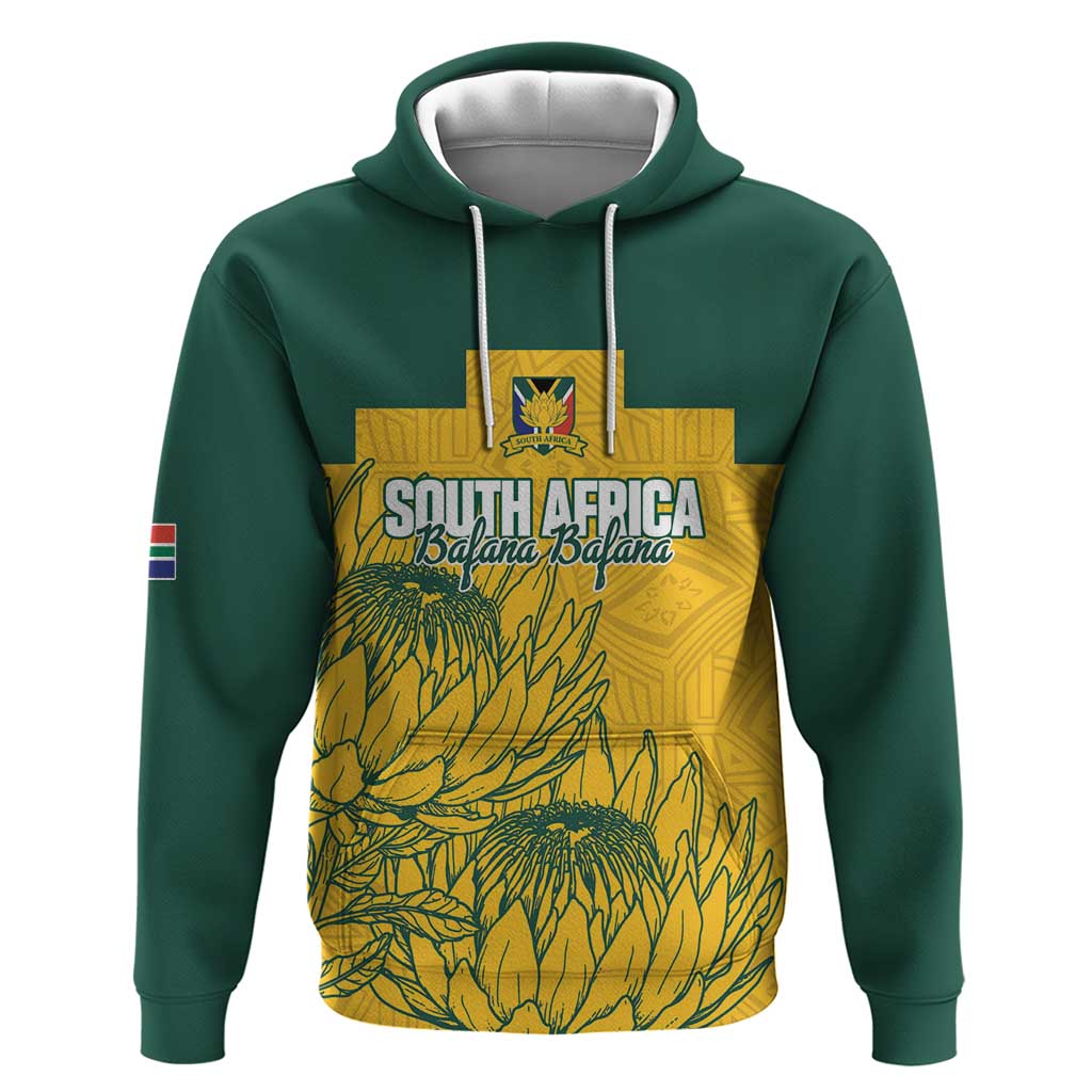 Custom South Africa Soccer Zip Hoodie From Protea Roots We Rise - Wonder Print Shop