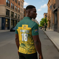 Custom South Africa Soccer Zipper Polo Shirt From Protea Roots We Rise - Wonder Print Shop