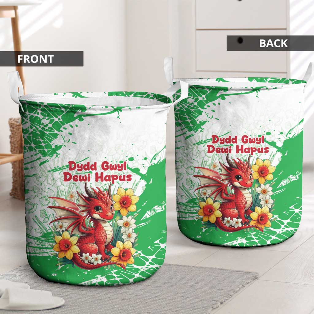 Wales Saint David’s Day Personalized Laundry Basket Funny Welsh Dragon Daffodil - Wonder Print Shop