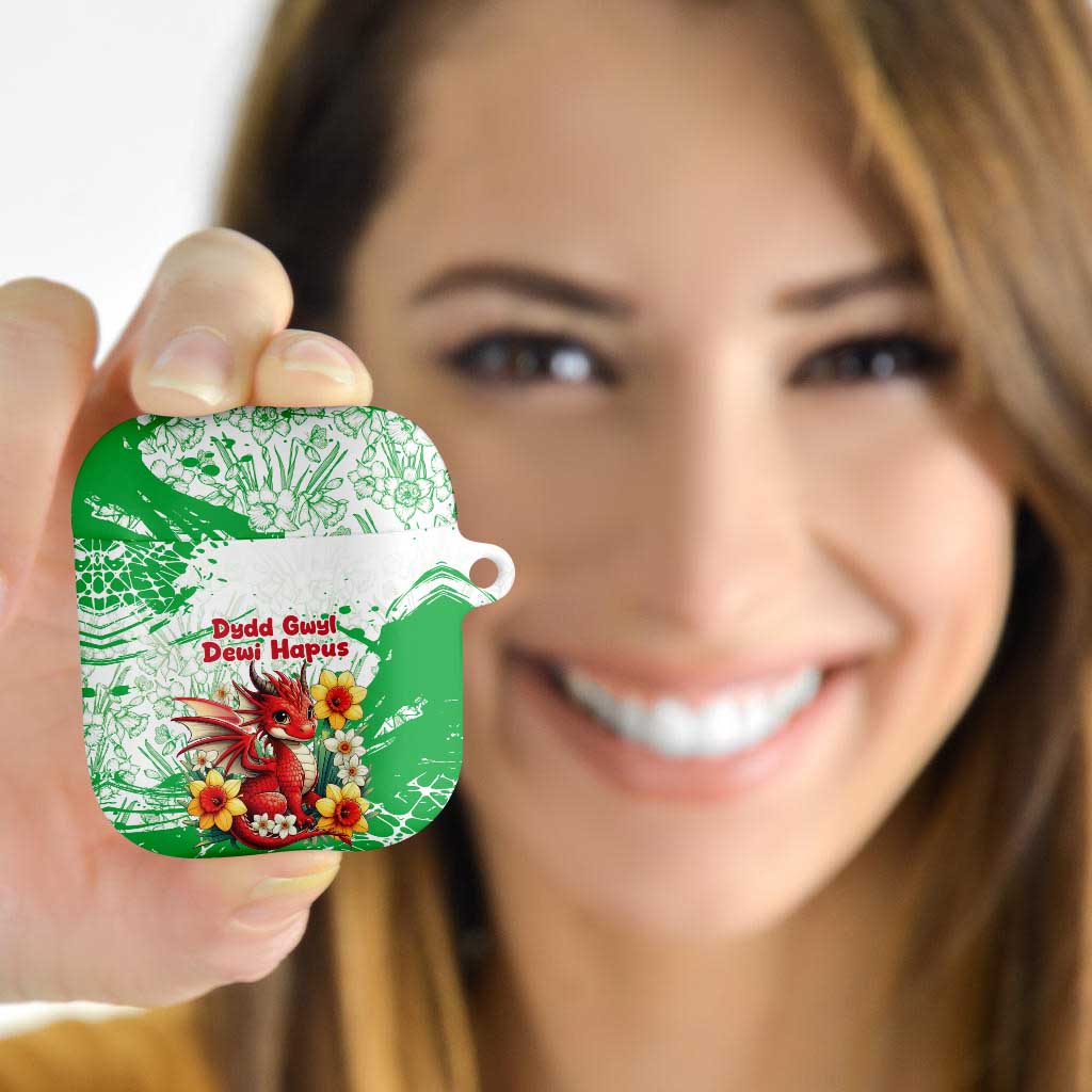 Wales Saint David’s Day Personalized AirPods Case Funny Welsh Dragon Daffodil - Wonder Print Shop