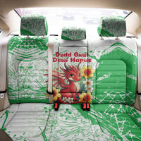 Wales Saint David’s Day Personalized Back Car Seat Cover Funny Welsh Dragon Daffodil - Wonder Print Shop