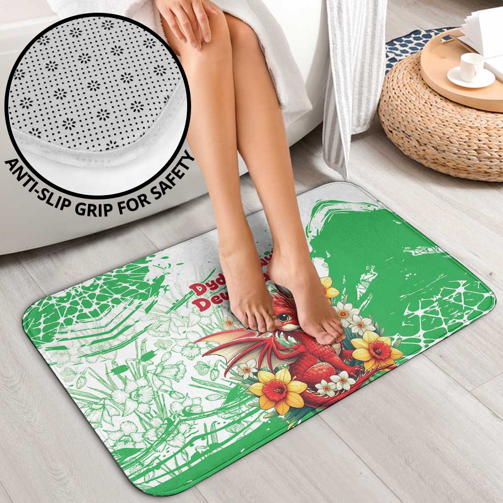 Wales Saint David’s Day Personalized Bathroom Set Funny Welsh Dragon Daffodil - Wonder Print Shop