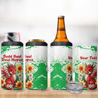 Wales Saint David’s Day Personalized 4 in 1 Can Cooler Tumbler Funny Welsh Dragon Daffodil - Wonder Print Shop