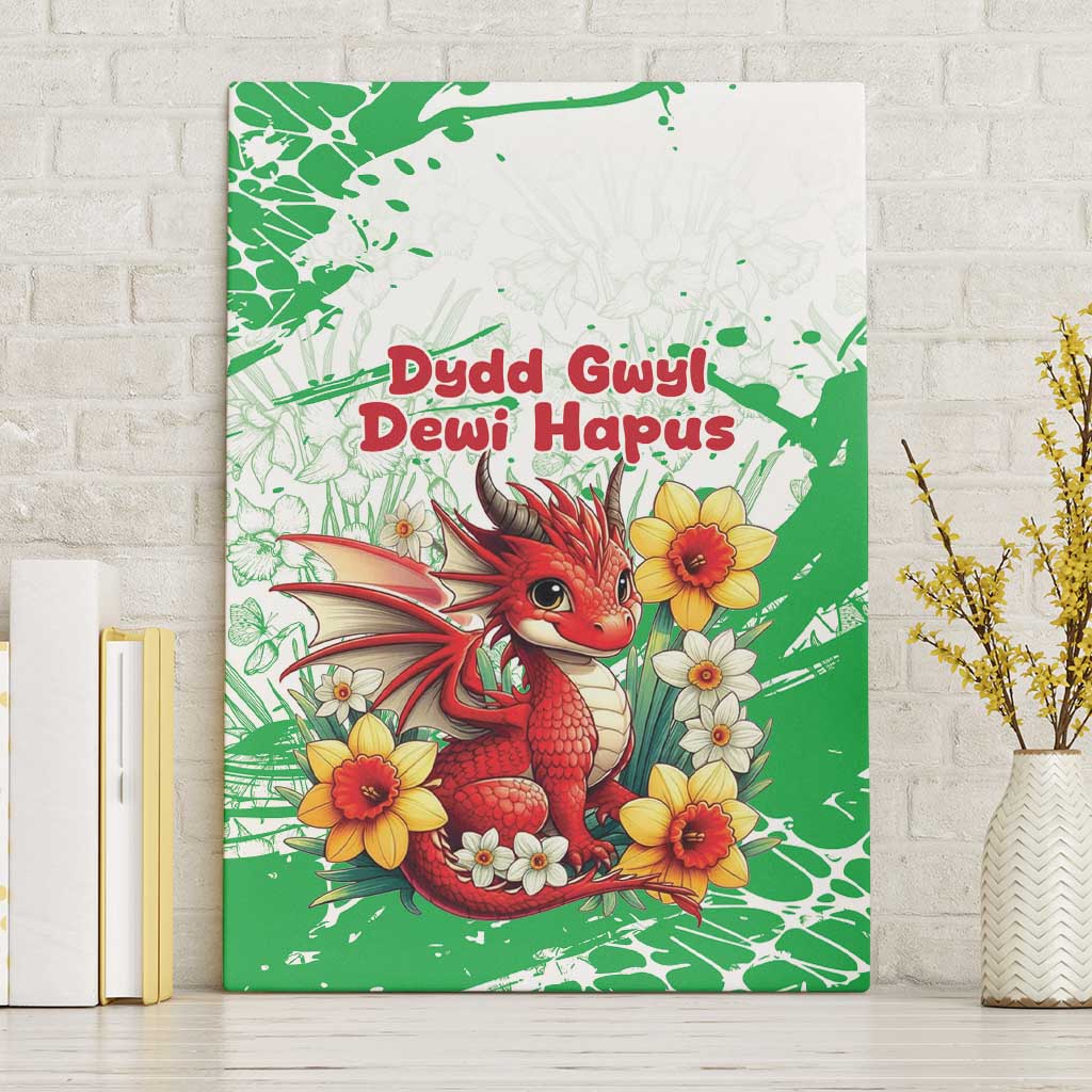 Wales Saint David’s Day Personalized Canvas Wall Art Funny Welsh Dragon Daffodil - Wonder Print Shop