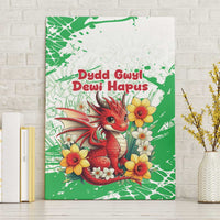 Wales Saint David’s Day Personalized Canvas Wall Art Funny Welsh Dragon Daffodil - Wonder Print Shop