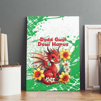 Wales Saint David’s Day Personalized Canvas Wall Art Funny Welsh Dragon Daffodil - Wonder Print Shop
