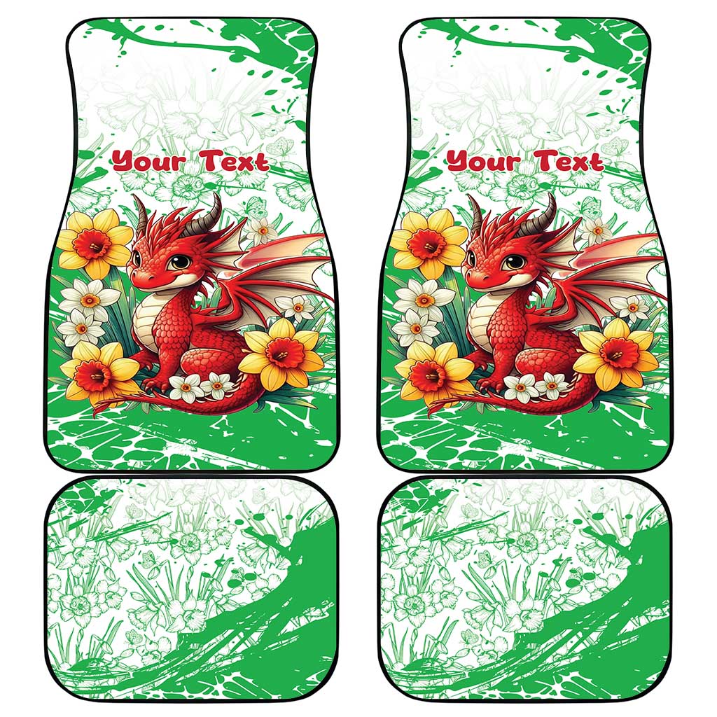 Wales Saint David’s Day Personalized Car Mats Funny Welsh Dragon Daffodil - Wonder Print Shop