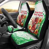 Wales Saint David’s Day Personalized Car Seat Cover Funny Welsh Dragon Daffodil - Wonder Print Shop