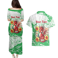 Wales Saint David’s Day Personalized Couples Matching Puletasi and Hawaiian Shirt Funny Welsh Dragon Daffodil - Wonder Print Shop
