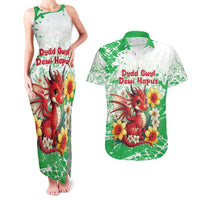 Wales Saint David’s Day Personalized Couples Matching Tank Maxi Dress and Hawaiian Shirt Funny Welsh Dragon Daffodil - Wonder Print Shop