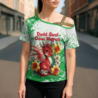 Wales Saint David’s Day Personalized Cross Shoulder Shirt Funny Welsh Dragon Daffodil - Wonder Print Shop