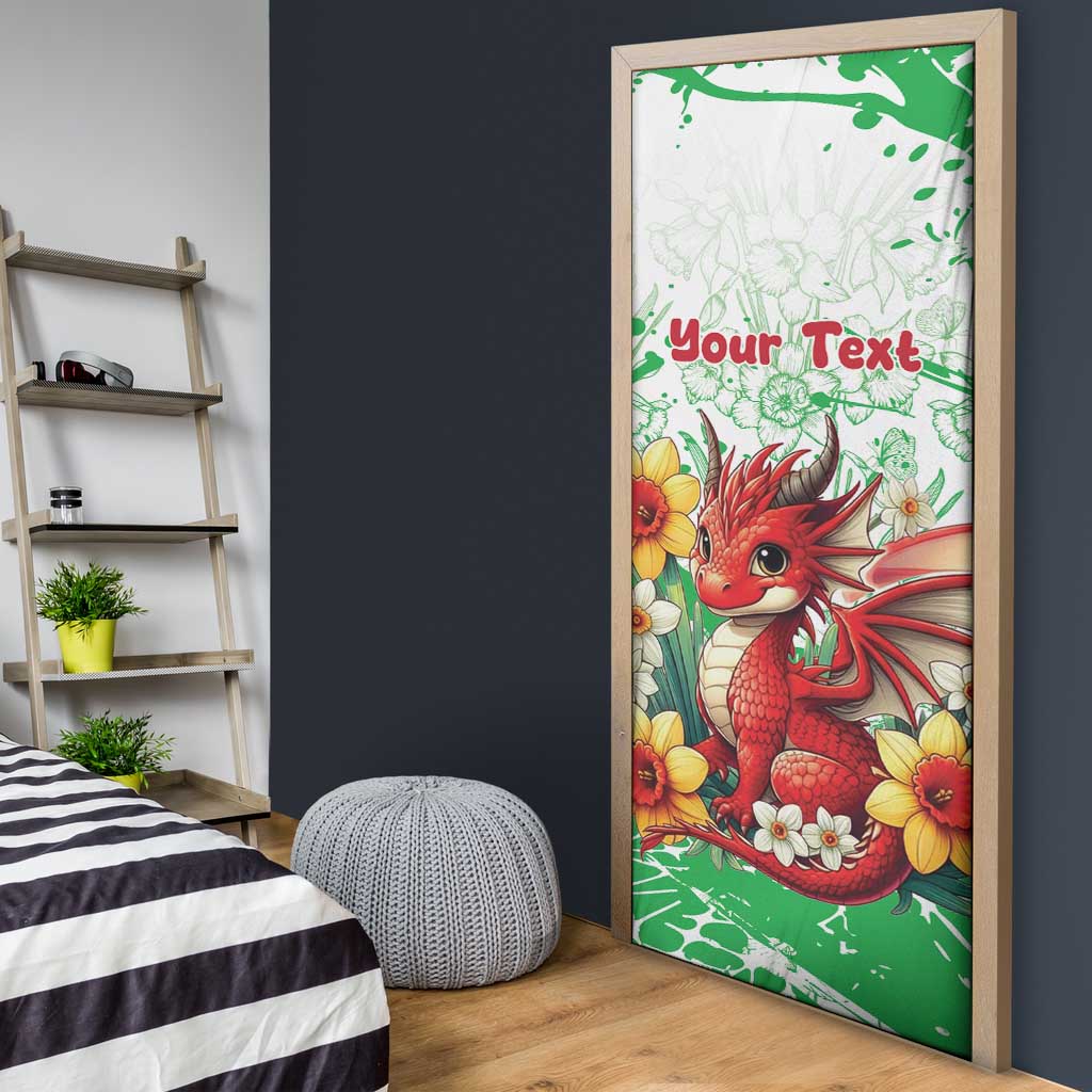 Wales Saint David’s Day Personalized Door Cover Funny Welsh Dragon Daffodil - Wonder Print Shop