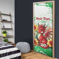 Wales Saint David’s Day Personalized Door Cover Funny Welsh Dragon Daffodil - Wonder Print Shop