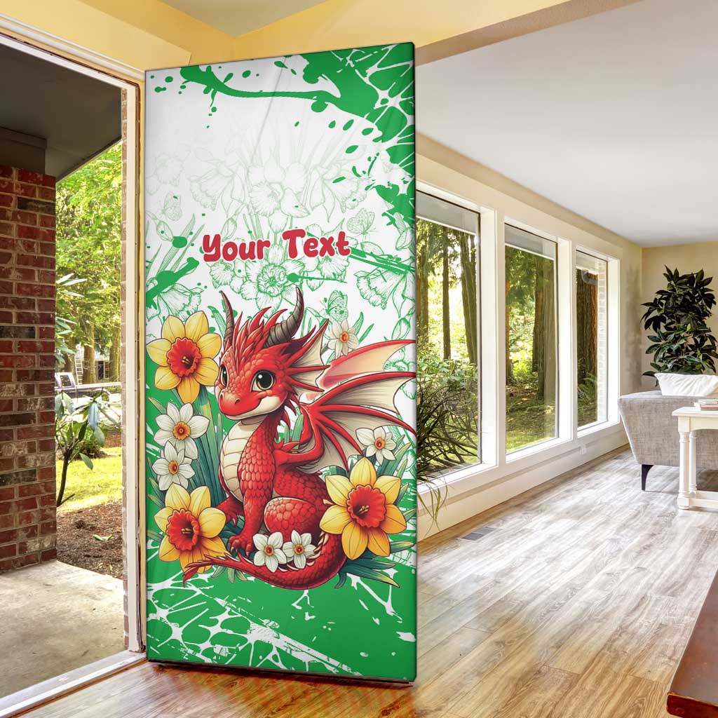 Wales Saint David’s Day Personalized Door Cover Funny Welsh Dragon Daffodil - Wonder Print Shop