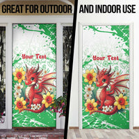 Wales Saint David’s Day Personalized Door Cover Funny Welsh Dragon Daffodil - Wonder Print Shop