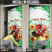 Wales Saint David’s Day Personalized Door Cover Funny Welsh Dragon Daffodil - Wonder Print Shop