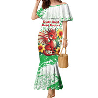 Wales Saint David’s Day Personalized Family Matching Mermaid Dress and Hawaiian Shirt Funny Welsh Dragon Daffodil - Wonder Print Shop