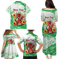 Wales Saint David’s Day Personalized Family Matching Puletasi and Hawaiian Shirt Funny Welsh Dragon Daffodil - Wonder Print Shop