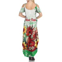 Wales Saint David’s Day Personalized Family Matching Summer Maxi Dress and Hawaiian Shirt Funny Welsh Dragon Daffodil - Wonder Print Shop
