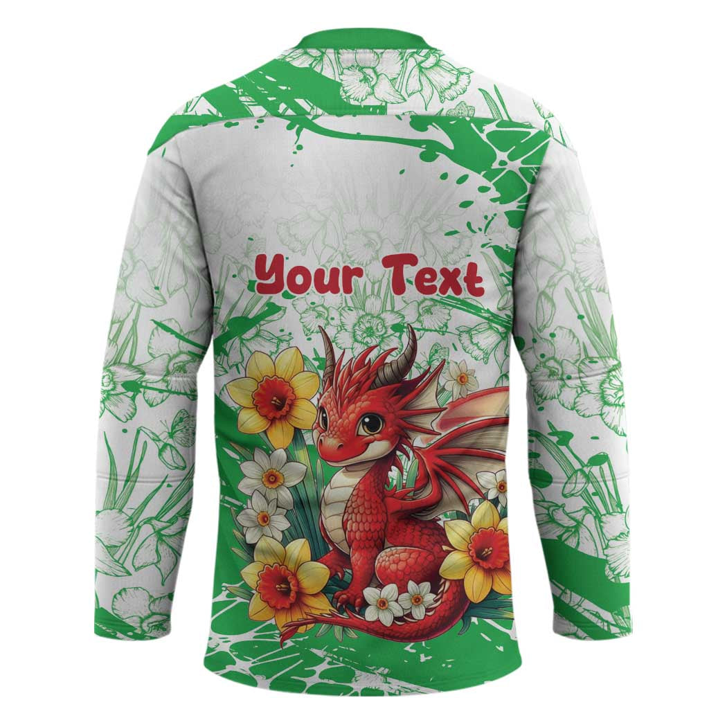 Wales Saint David’s Day Personalized Hockey Jersey Funny Welsh Dragon Daffodil - Wonder Print Shop