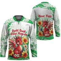 Wales Saint David’s Day Personalized Hockey Jersey Funny Welsh Dragon Daffodil - Wonder Print Shop