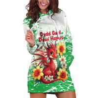 Wales Saint David’s Day Personalized Hoodie Dress Funny Welsh Dragon Daffodil - Wonder Print Shop