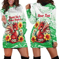 Wales Saint David’s Day Personalized Hoodie Dress Funny Welsh Dragon Daffodil - Wonder Print Shop