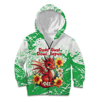Wales Saint David’s Day Personalized Kid Hoodie Funny Welsh Dragon Daffodil - Wonder Print Shop