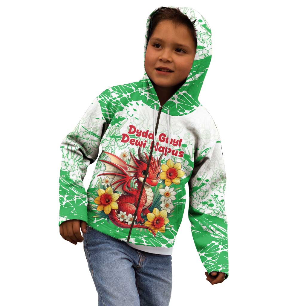 Wales Saint David’s Day Personalized Kid Hoodie Funny Welsh Dragon Daffodil - Wonder Print Shop