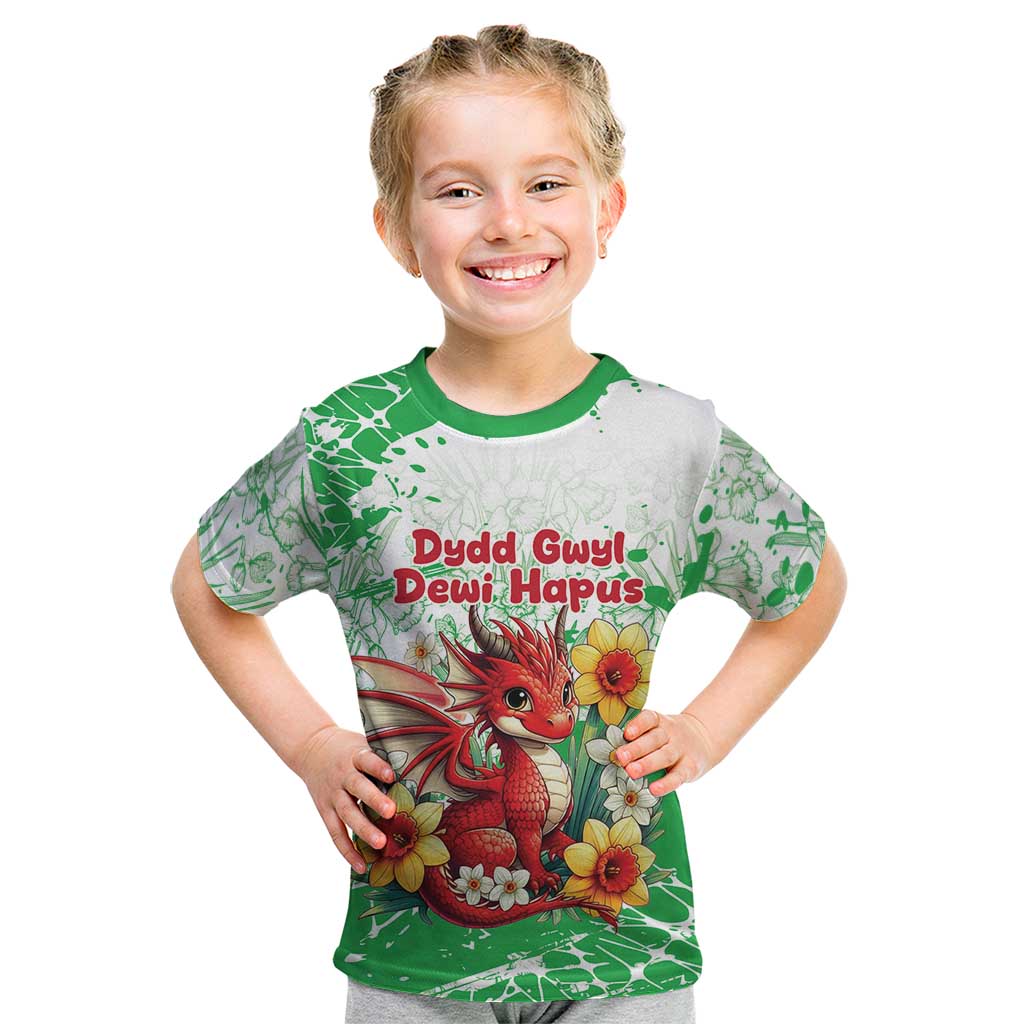 Wales Saint David’s Day Personalized Kid T Shirt Funny Welsh Dragon Daffodil - Wonder Print Shop