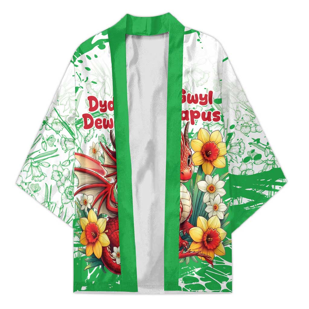 Wales Saint David’s Day Personalized Kimono Funny Welsh Dragon Daffodil - Wonder Print Shop