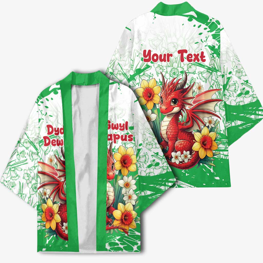 Wales Saint David’s Day Personalized Kimono Funny Welsh Dragon Daffodil - Wonder Print Shop