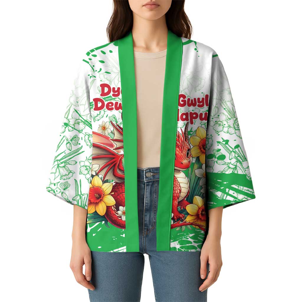 Wales Saint David’s Day Personalized Kimono Funny Welsh Dragon Daffodil - Wonder Print Shop