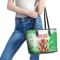 Wales Saint David’s Day Personalized Leather Tote Bag Funny Welsh Dragon Daffodil - Wonder Print Shop