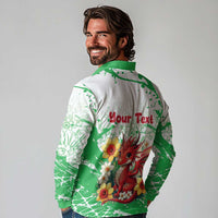 Wales Saint David’s Day Personalized Long Sleeve Polo Shirt Funny Welsh Dragon Daffodil - Wonder Print Shop
