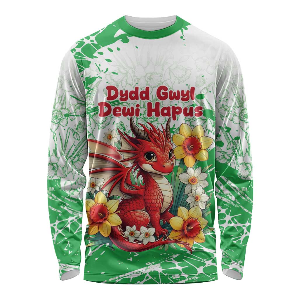 Wales Saint David’s Day Personalized Long Sleeve Shirt Funny Welsh Dragon Daffodil - Wonder Print Shop