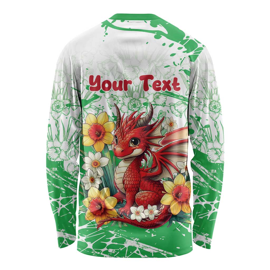 Wales Saint David’s Day Personalized Long Sleeve Shirt Funny Welsh Dragon Daffodil - Wonder Print Shop