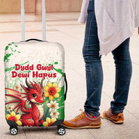 Wales Saint David’s Day Personalized Luggage Cover Funny Welsh Dragon Daffodil - Wonder Print Shop