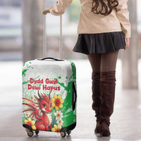 Wales Saint David’s Day Personalized Luggage Cover Funny Welsh Dragon Daffodil - Wonder Print Shop