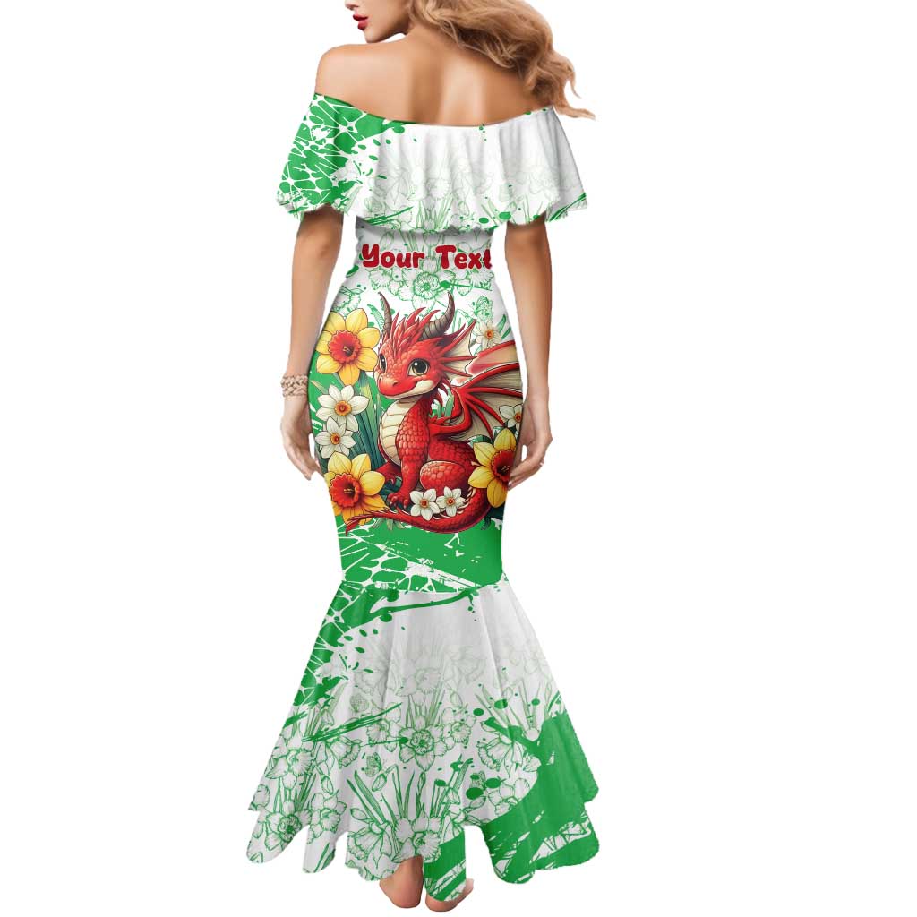 Wales Saint David’s Day Personalized Mermaid Dress Funny Welsh Dragon Daffodil - Wonder Print Shop