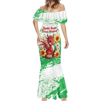 Wales Saint David’s Day Personalized Mermaid Dress Funny Welsh Dragon Daffodil - Wonder Print Shop