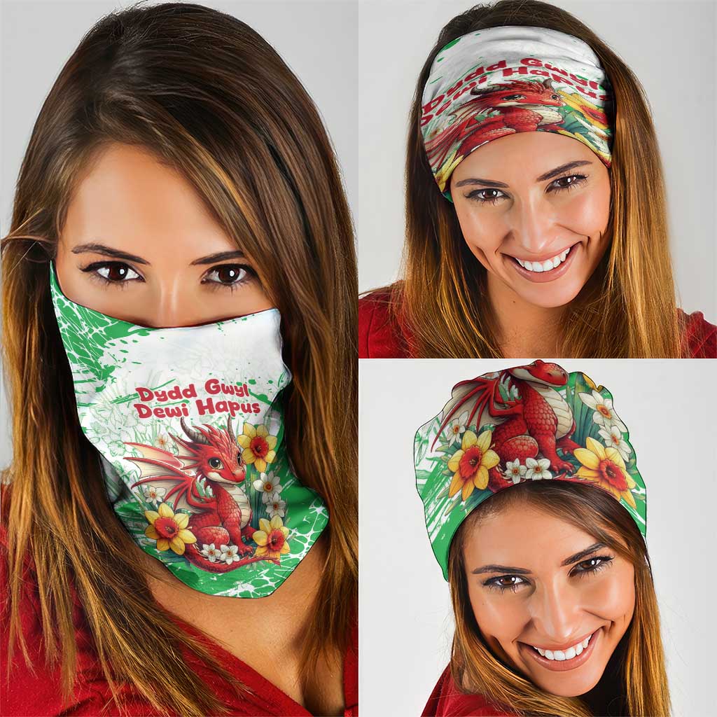 Wales Saint David’s Day Personalized Neck Gaiter Funny Welsh Dragon Daffodil - Wonder Print Shop