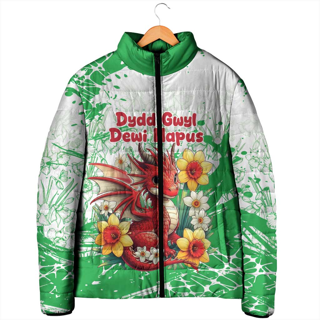 Wales Saint David’s Day Personalized Padded Jacket Funny Welsh Dragon Daffodil - Wonder Print Shop