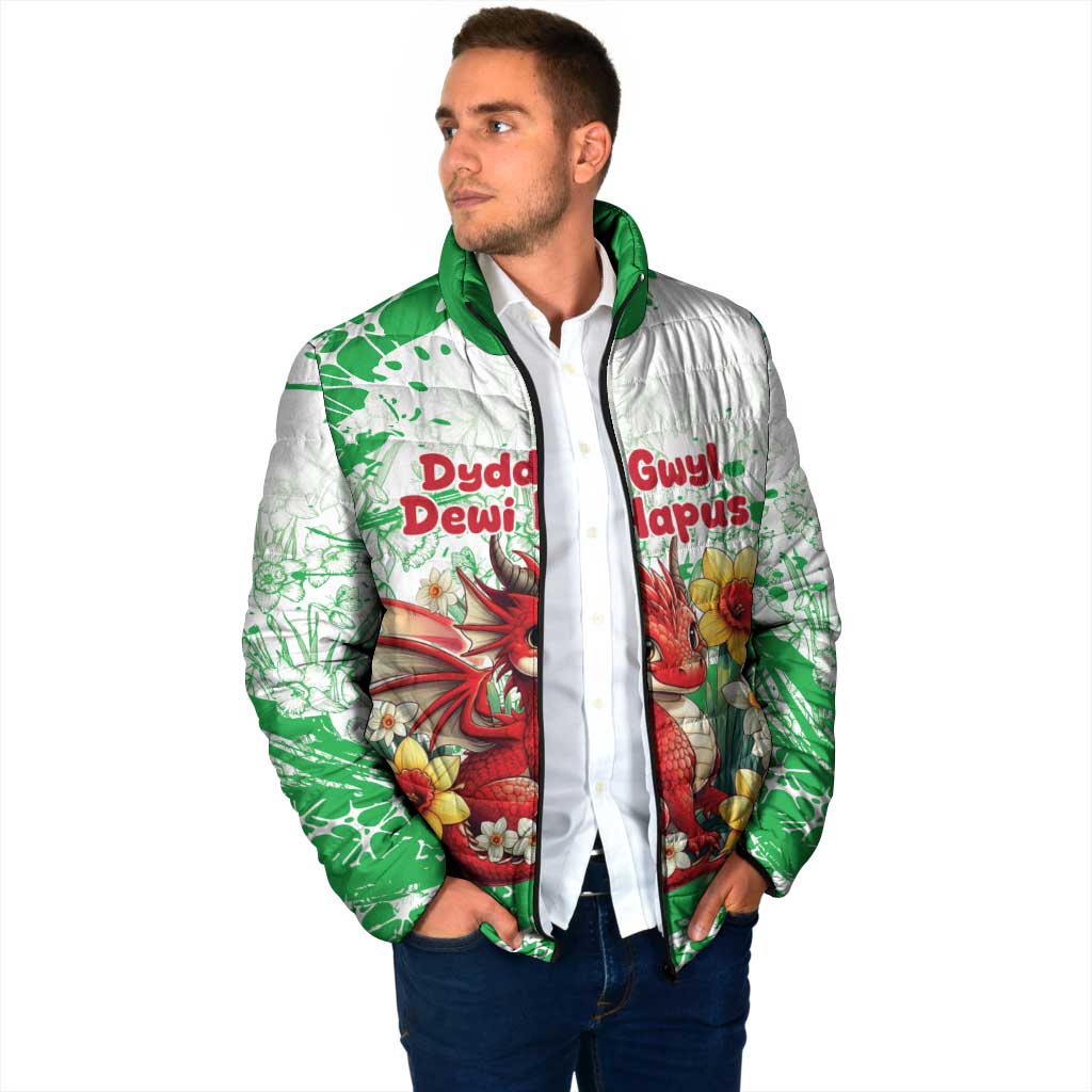 Wales Saint David’s Day Personalized Padded Jacket Funny Welsh Dragon Daffodil - Wonder Print Shop