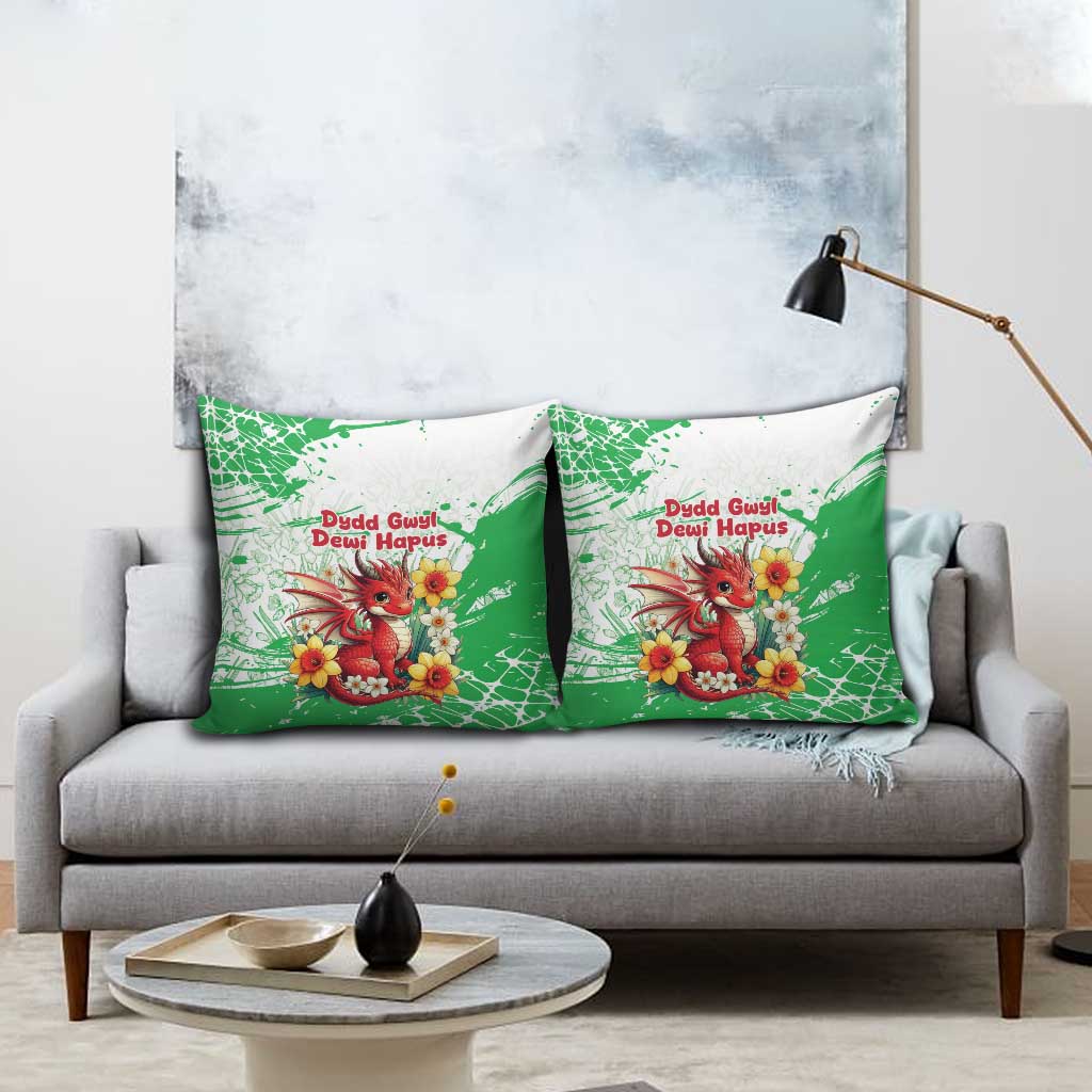 Wales Saint David’s Day Personalized Pillow Cover Funny Welsh Dragon Daffodil - Wonder Print Shop