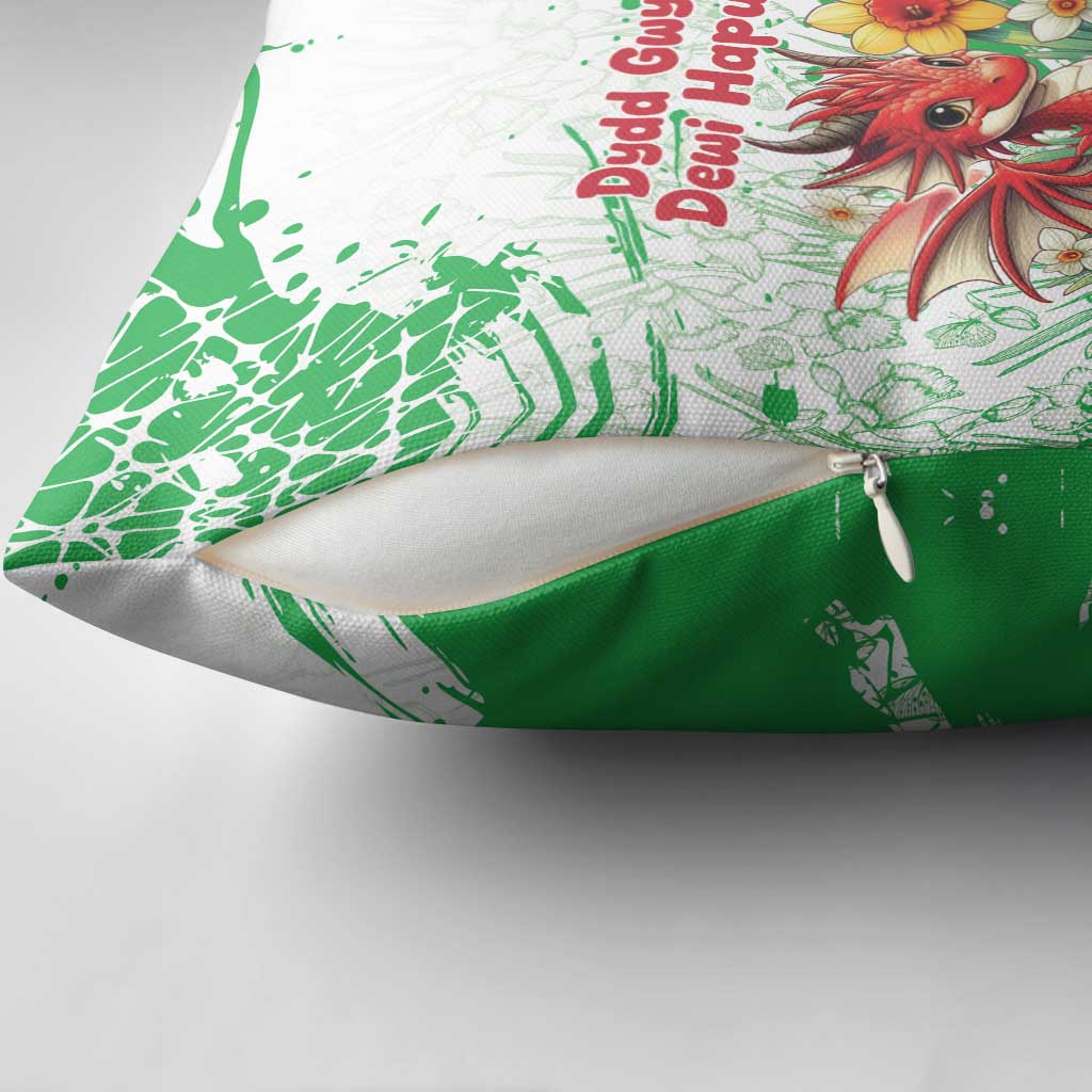 Wales Saint David’s Day Personalized Pillow Cover Funny Welsh Dragon Daffodil - Wonder Print Shop