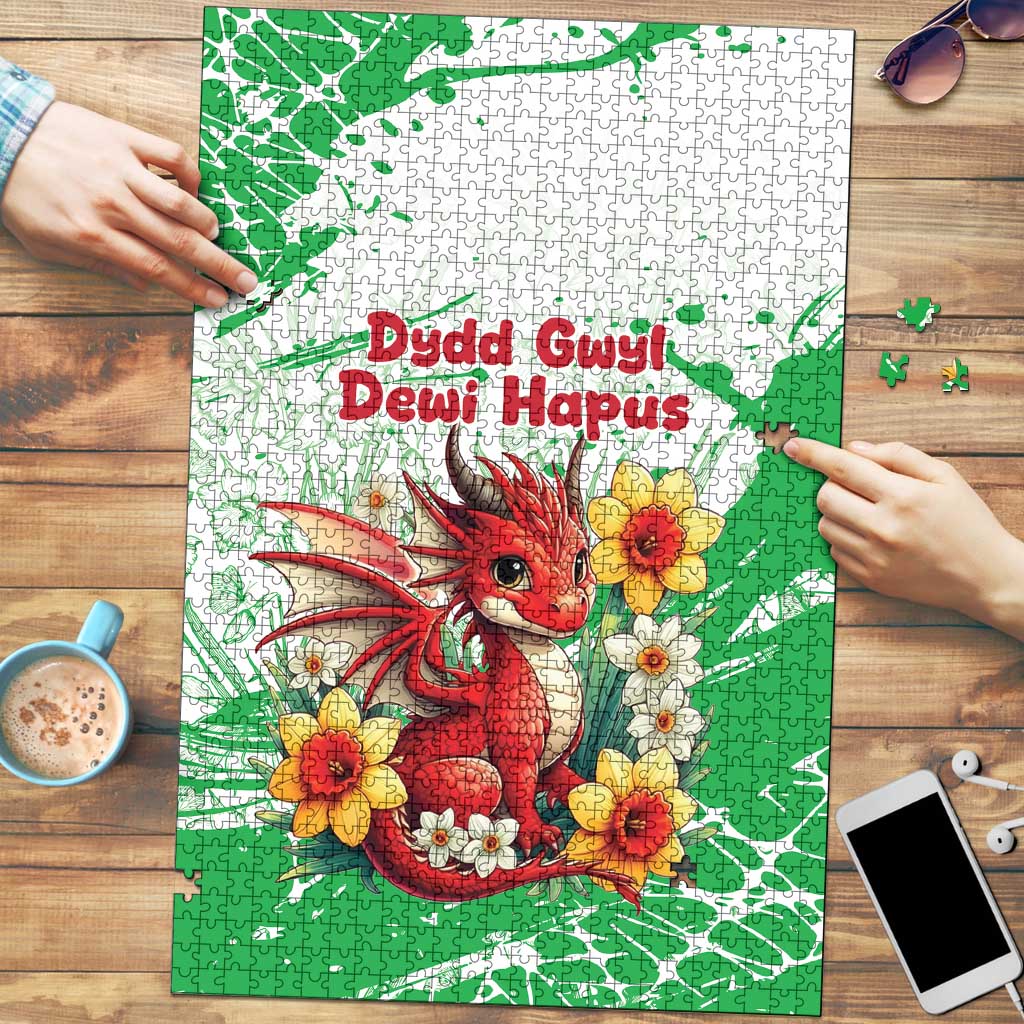 Wales Saint David’s Day Personalized Puzzle Funny Welsh Dragon Daffodil - Wonder Print Shop