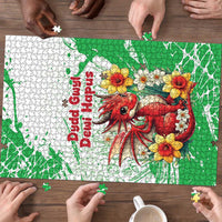 Wales Saint David’s Day Personalized Puzzle Funny Welsh Dragon Daffodil - Wonder Print Shop